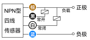 npn型接近开关四线接线图