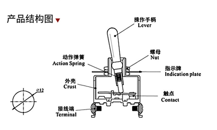 钮子开关结构图