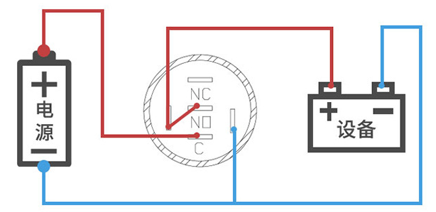 LED灯常亮接线图