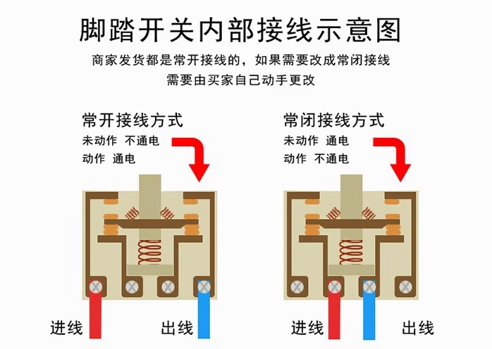 脚踏开关的接线图